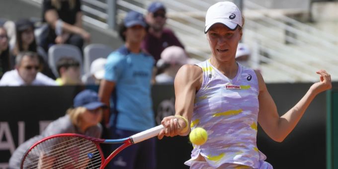 Viktorija Golubic im Einsatz beim WTA-Turnier in Rom. Viktorija Golubic
