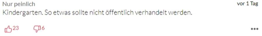 Ein Leser bezeichnet den Gerichtsprozess als «Kindergarten».