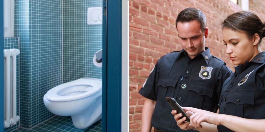 WC Toilette Polizei Jugendlicher
