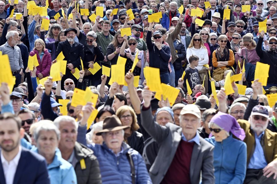 Glarner Landsgemeinde in Glarus am Sonntag, 1. Mai 2022.