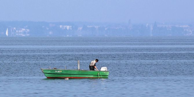 Bodensee Fischer Boot Wasser