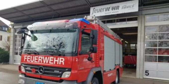 Ein Fahrzeug der Feuerwehr von Egnach TG. Egnach TG