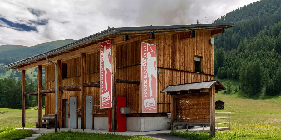 Das nordische Zentrum Goms auf dem Areal des ehemaligen Militärflughafens Ulrichen im Goms.