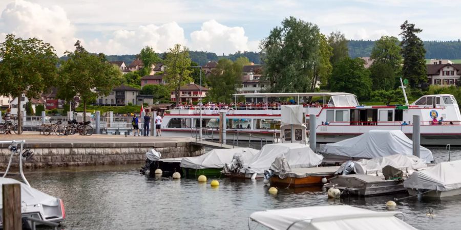 Die Bootsstation in Stein am Rhein.