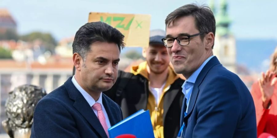 Gergely Karacsony (r.) und Peter Marki-Zay
