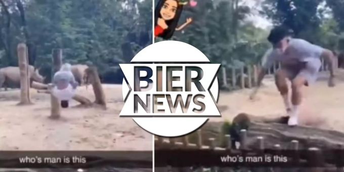 Für Tiktok - Bekiffter Teenie macht Backflip im Nashorn-Gehege – Knast!