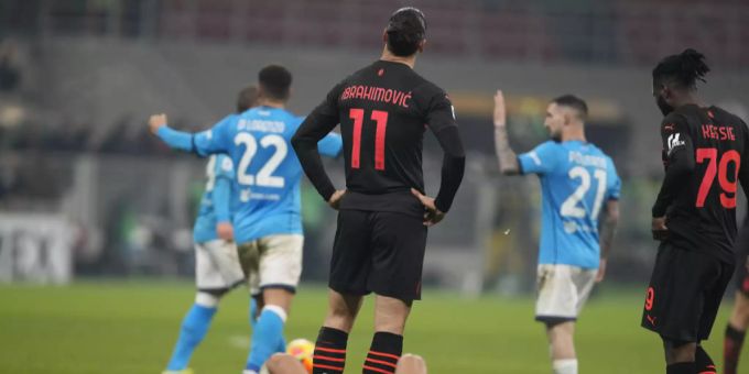 Zlatan Ibrahimovic und die AC Milan verlieren gegen Napoli. Ac Milan