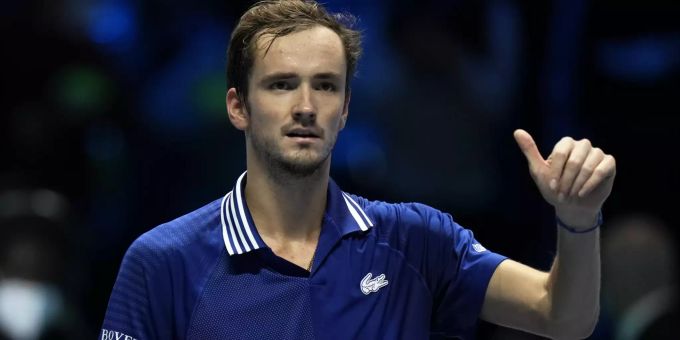 Daniil Medvedev spielt sich zum zweiten Mal in Folge in den Final der ATP-Finals. ATP Finals Medvedev