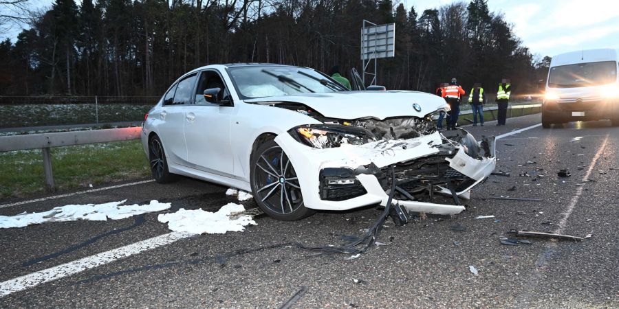 Selbstunfall auf Autobahn