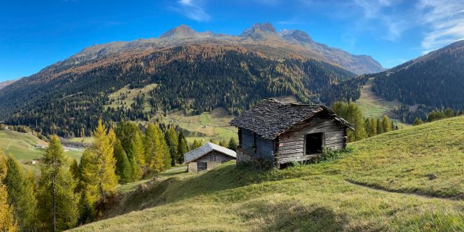 Ausblick Wanderung Rheinwald Vals