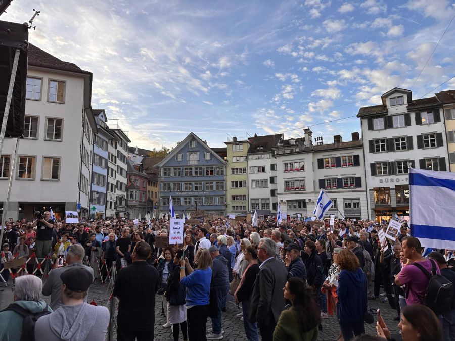 In Zürich findet am Dienstag eine Solidaritätskundgebung für Israel statt.