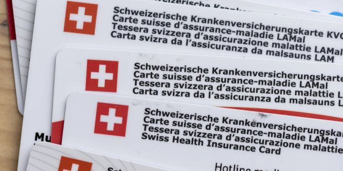 Verschiedene Schweizer Krankenversicherungskarten. Krankenkasse