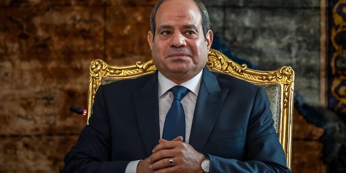 Der ägyptische Staatschef Abdel Fattah al-Sisi äusserte sich nach einem Drohnenangriff das nordafrikanische Land. Foto: Michael Kappeler/dpa Pool/dpa ägypten