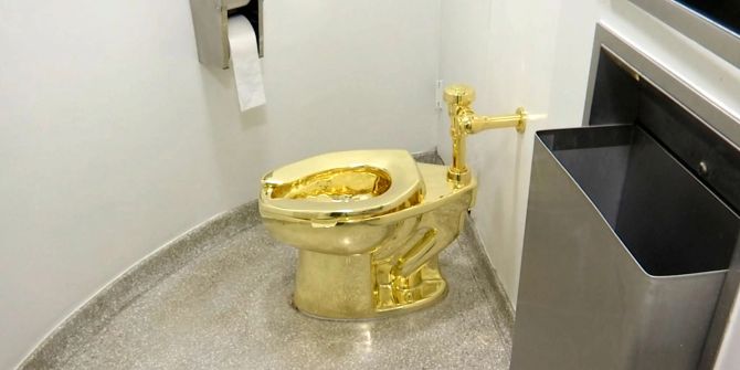 goldenen Toilette