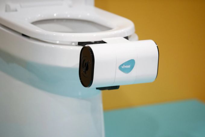 Die intelligente Toilette von Vivoo macht Urintests zu Hause. Consumer Electronics Show