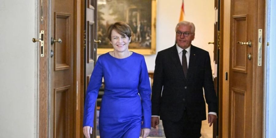 Steinmeier und seine Frau Elke Büdenbender