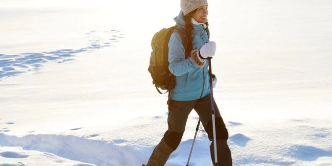 Frau im Schnee