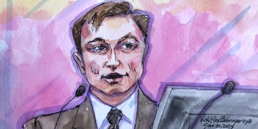 Der Tesla-Chef Elon Musk musste aussagen.