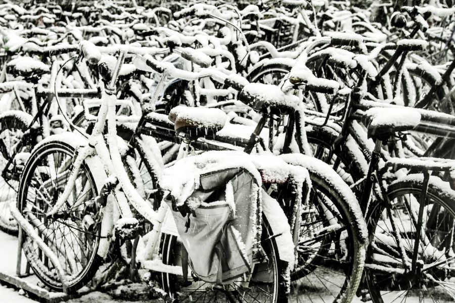 Velo Winter Schnee Schloss