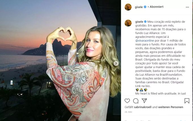 Auch Topmodel Gisele Bündchen gehört zu seinen Verflossenen. Gisele Bündchen