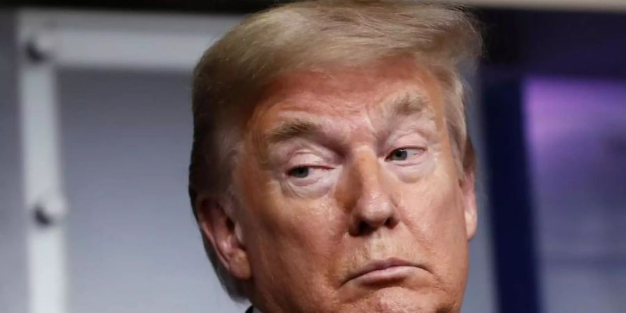 Donald Trump bei einer Pressekonferenz im Weissen Haus. Foto: Alex Brandon/AP/dpa