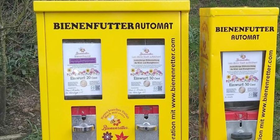 Automaten mit einem Centbetrag füttern und so einen kleinen Beitrag gegen das Bienensterben leisten. Foto: Sebastian Everding/Everding/dpa