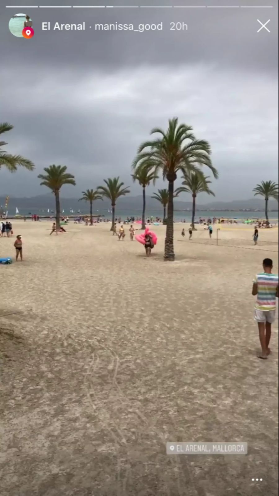 Der Strand «El Arenal» auf Mallorca, normalerweise überfüllt von Touristen.