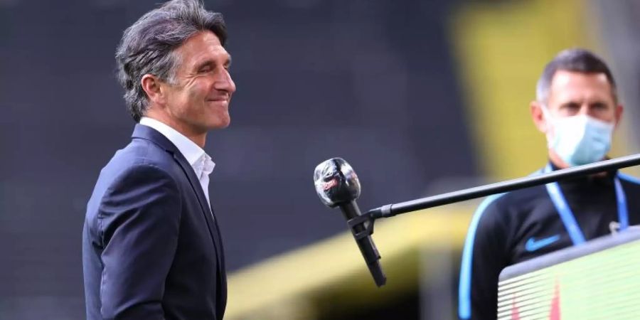 Gebürtiger Hesse: Hertha-Coach Bruno Labbadia. Foto: Lars Baron/Getty Images Europe/Pool/dpa