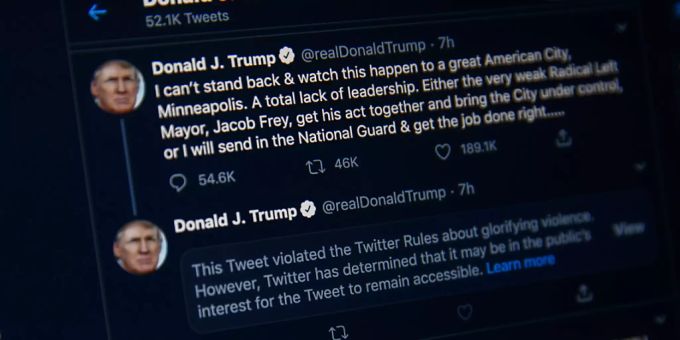 Twitter hatte mehrmals Posts von US-Präsident Donald Trump in seinem Netzwerk bearbeitet. (Symbolbild) twitter