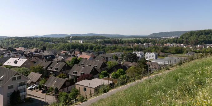 Blick auf die Gemeinde Birmenstorf (AG). - Bezirk Baden Blick auf die Gemeinde Birmenstorf (AG). - Bezirk Baden