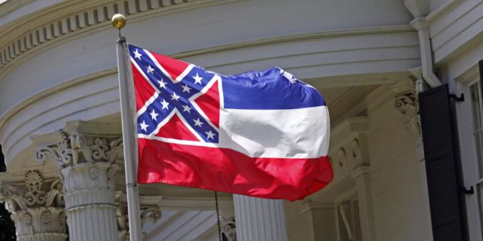 Mississippi trägt noch als einziger Staat der USA das Konföderiertenkreuz in ihrer Flagge. Mississippi
