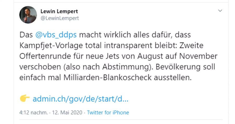 Das Vorgehen des VBS sorgt für Kritik.