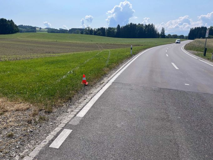 Unfallstelle in Waldkirch Unfallstelle in Waldkirch