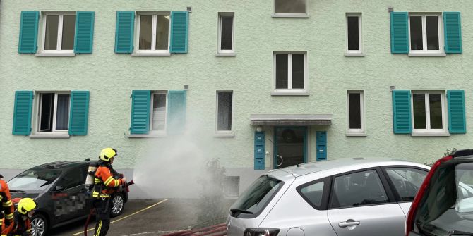 Brand in Kellerabteil