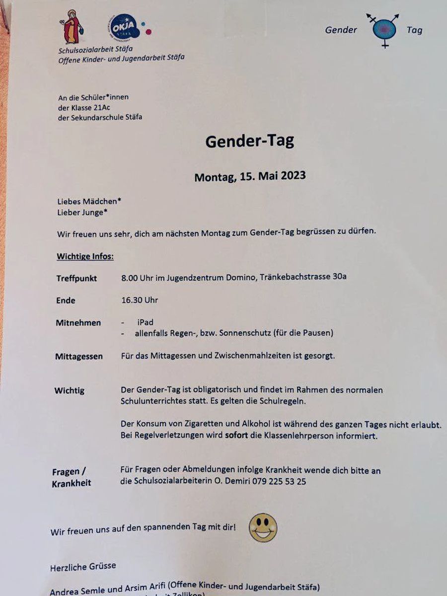 Brief Gender-Tag Stäfa