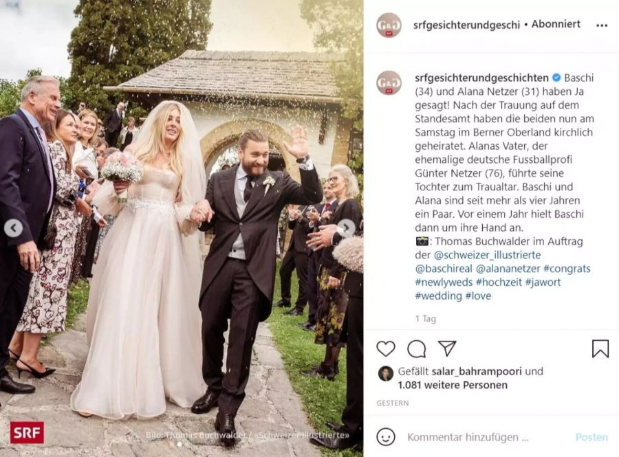 Baschi und Alana Netzer haben geheiratet.