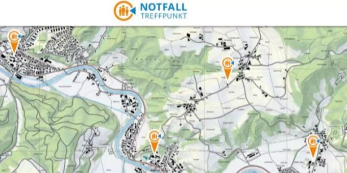 Notfalltreffpunkte der Gemeinde Zell ZH. Zell ZH