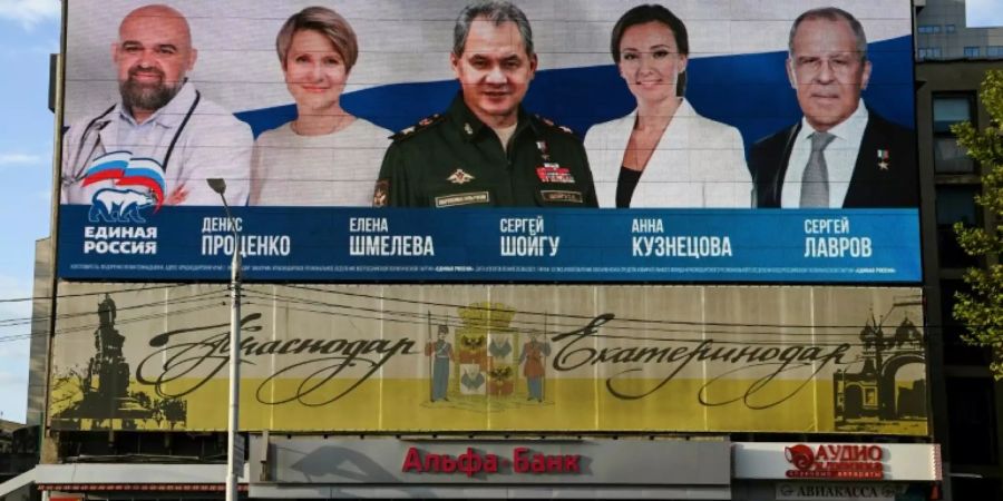 Wahlplakat in Krasnodar