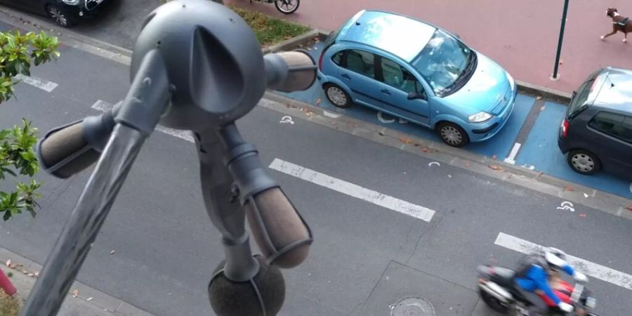 HANDOUT - Der neue Lärmradar «Méduse» (dt. Qualle). Foto: --/Bruitparif/dpa - ACHTUNG: Nur zur redaktionellen Verwendung im Zusammenhang mit der aktuellen Berichterstattung und nur mit vollständiger Nennung des vorstehenden Credits