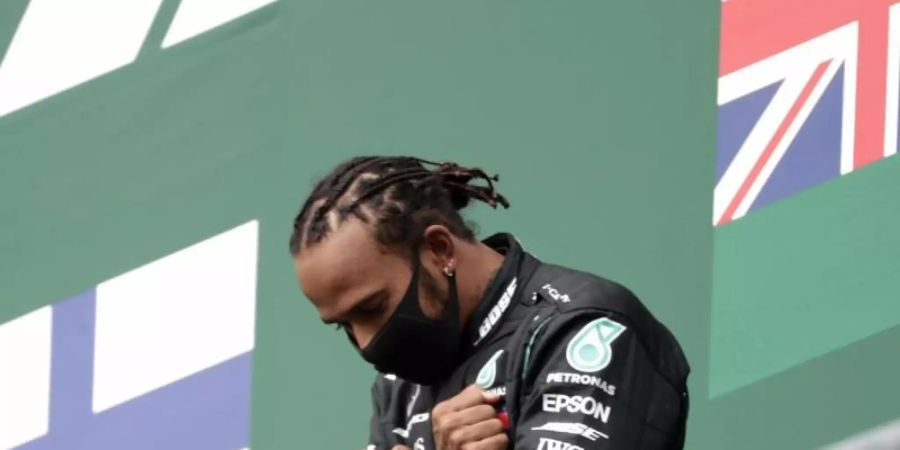 Siegte 2020 in Spa: Weltmeister Lewis Hamilton. Foto: Stephanie Lecocq/POOL EPA/AP/dpa