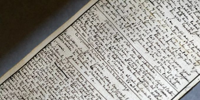 Das Manuskript von Donatien Alphonse François de Sade. Donatien Alphonse François Sade