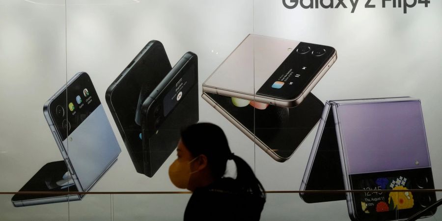 Werbung für Galaxy-Smartphones von Samsung in Seoul.