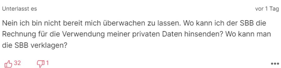 Dieser Leser möchte die Bundesbahn gar verklagen.