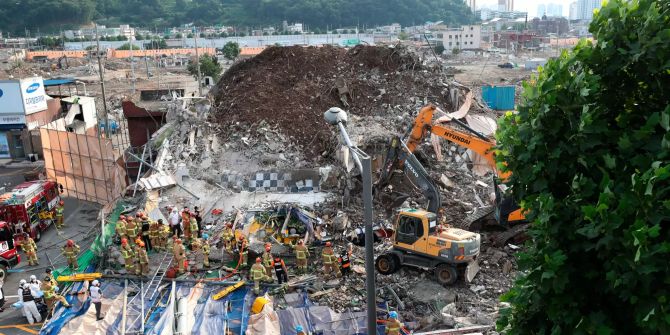 Südkorea Gebäudeeinsturz