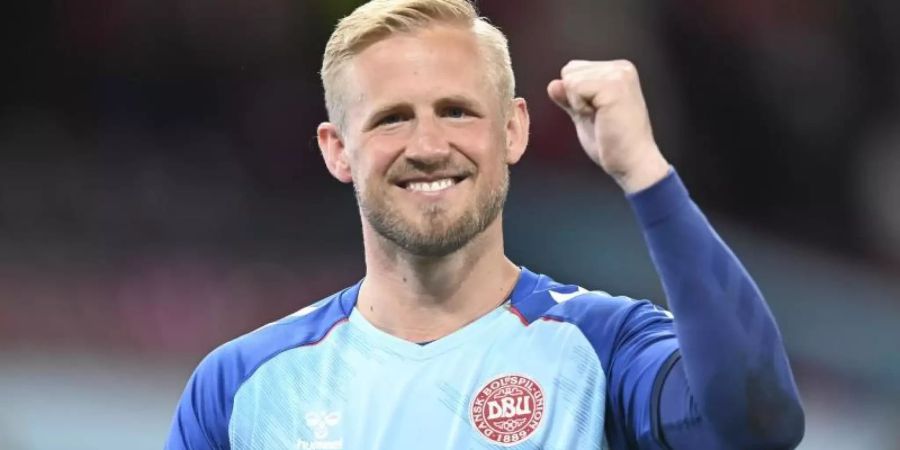 Will mit Dänemark einen ähnlichen Coup landen wie sein Vater bei der EM 1992: Keeper Kasper Schmeichel. Foto: Stuart Franklin/Pool Getty/AP/dpa