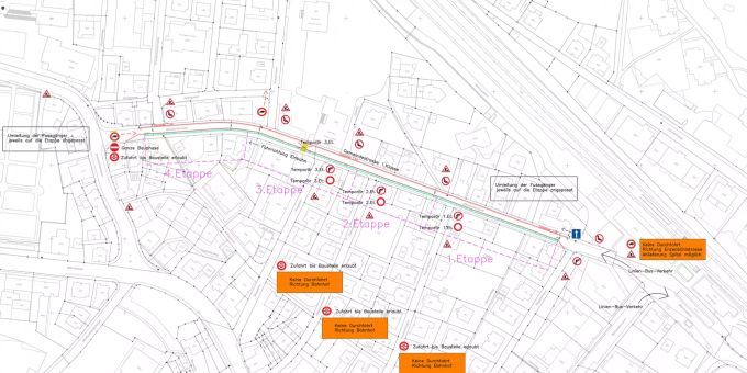 Die Erneuerung der Werkleitungen in der Oberdorfstrasse wird in Etappen ausgeführt. Flawil