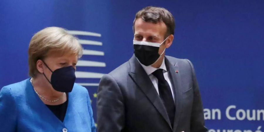 Merkel und Macron im Mai in Brüssel