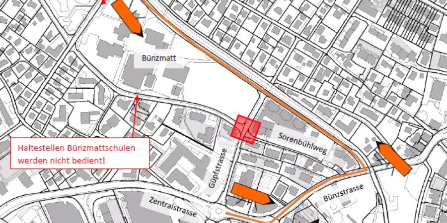 Deckbelageinbau Knoten Güpfstrasse Sorenbühlweg