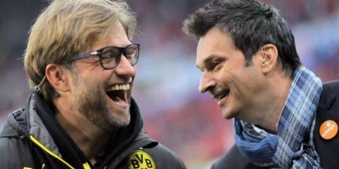 Arbeiteten lange in Mainz zusammen: Liverpool-Coach Jürgen Klopp und Christian Heidel. Foto: Fredrik von Erichsen Arbeiteten lange in Mainz zusammen: Liverpool-Coach Jürgen Klopp und Christian Heidel. Foto: Fredrik von Erichsen