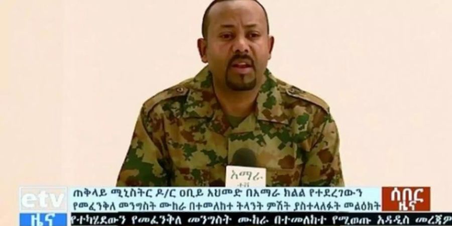 Abiy bei einer TV-Ansprache am Sonntag